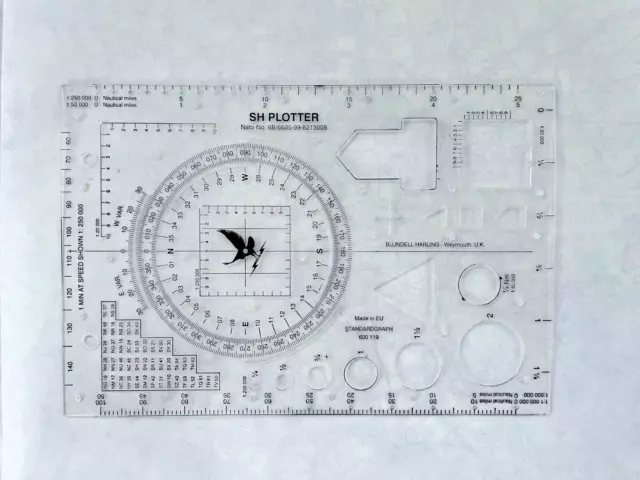 RAF Military Pilots, Aviation - NATO SH 6B/6605-99-8213008 Navigation Plotter