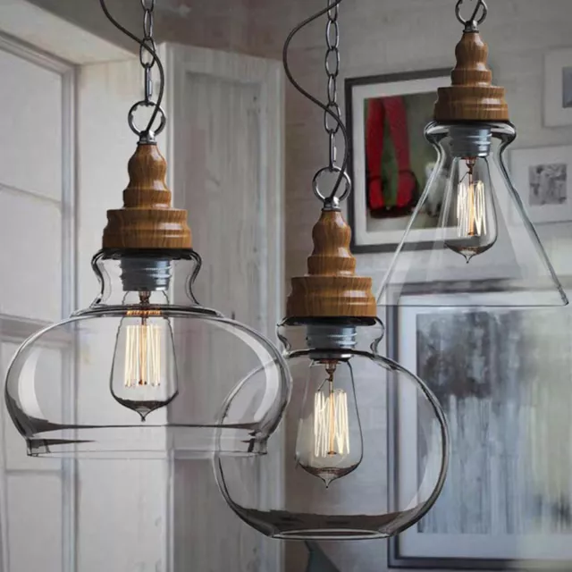 Glass Pendant Light Home Lamp Kitchen LED Ceiling Lights Bar Chandelier Lighting