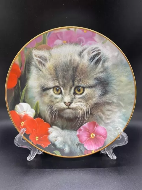 Blossom Cameo Kittens by Hamilton Collection Decorative Plate - B1