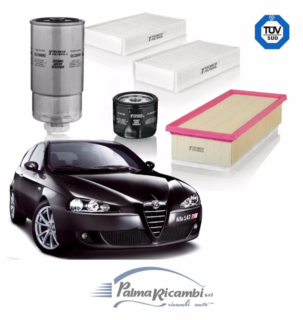 KIT TAGLIANDO 4 FILTRI 5 LITRI OLIO SELENIA WR 5W40 PER ALFA - Foto 9