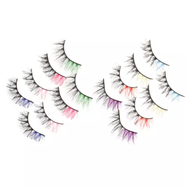 8 paires de faux cils cosplay cils aspect naturel faux cils pour femmes dames