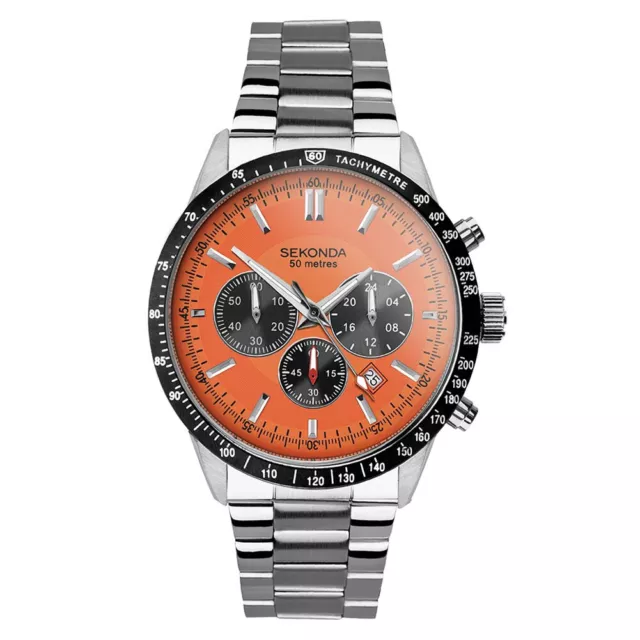 MENS SEKONDA CHRONOGRAPH telemeter Watch 3444 RRP 89.99 59.99 PicClick UK