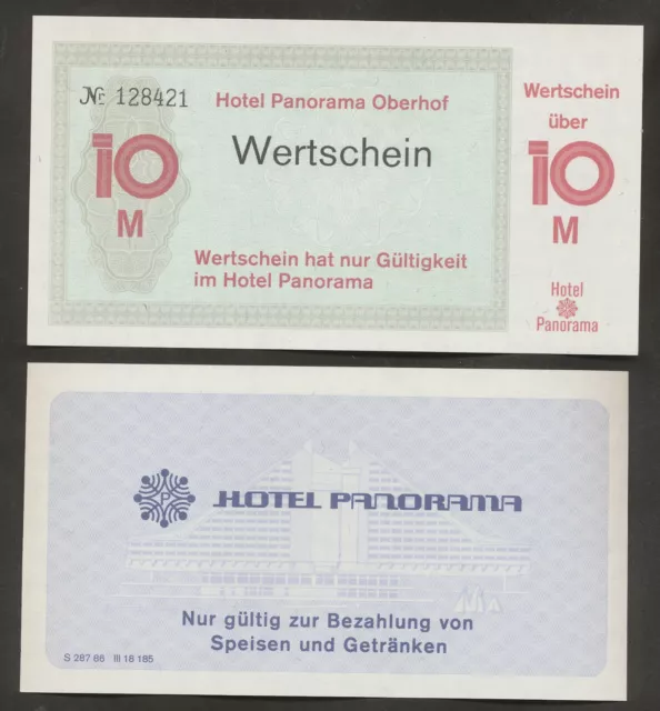 original Hotelgeld Hotel Panorama Oberhof  Wertschein 10M   S28786III18185