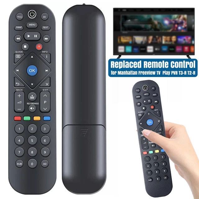 Genuine Manhattan T2-R Freeview Remote Control – Replacement For T3 Model