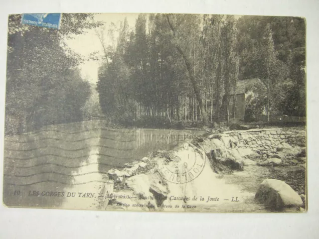 CPA MEYRUEIS (48) SOUS BOIS ET CASCADES DE LA JONTE Edit spéciale Château Caze