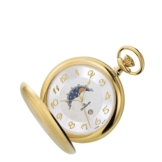 Montre De Poche Festina F2021-2 Savonette Avec Chaîne - Bleue, Acier Inoxydable, Quartz, Neuve