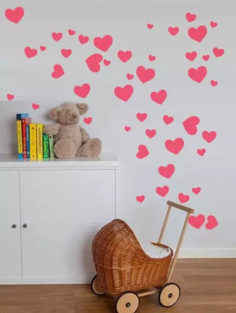 Various size Heart Love Wall Stickers Kid Decal Art Nursery Bedroom Vinyl Decals