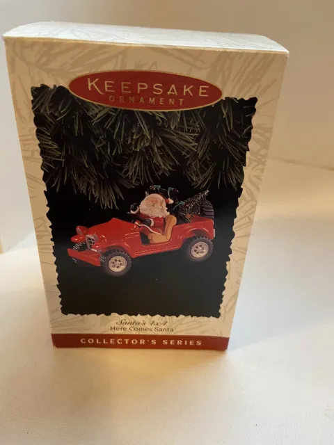 Hallmark Keepsake Christmas Ornament SANTA'S 4x4 JEEP Here Comes Santa 1996