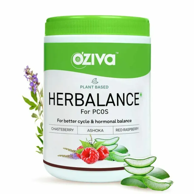 OZiva Plant Based HerBalance For Women For PCOS Menstrual & Reproductive Health