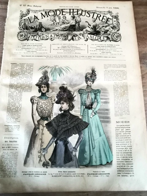 Revue LA MODE ILLUSTRÉE N°47 Du 21 Novembre 1869 - Originale, Occasion, Collection Vintage