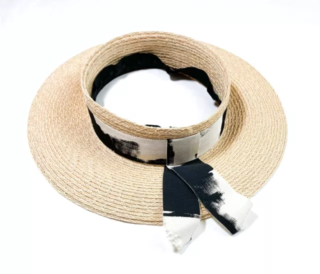 Eugenia Kim Womens Lettie Hemp Raffia Visor Sun Hat One Size