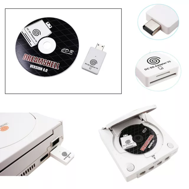 Adaptateur de lecteur de carte SD/TF pour machine  jeu Dreamcast Dreamshell V4.0