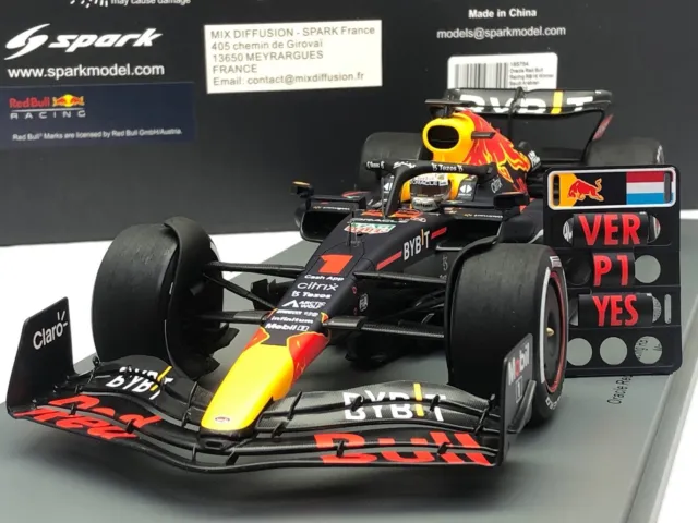 #1 Verstappen Red Bull Honda RB18 Winner Arabia Saudita GP 2022 F1 Auto 1/18 Spark