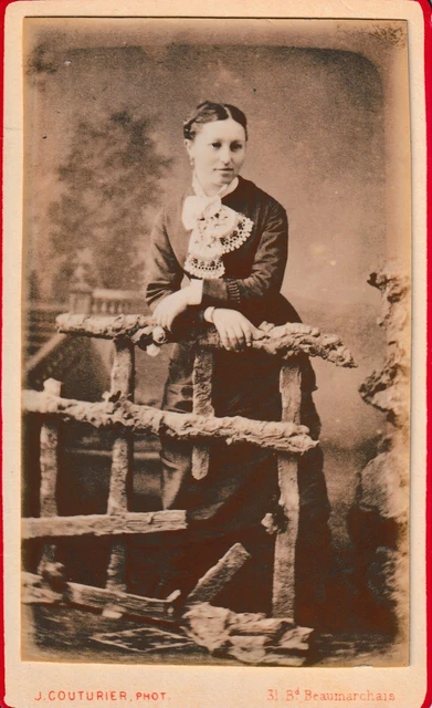 Photo CDV Ancienne - Trois Femmes Mauresques Voilées - Alger 1865 - Tirage Albuminé