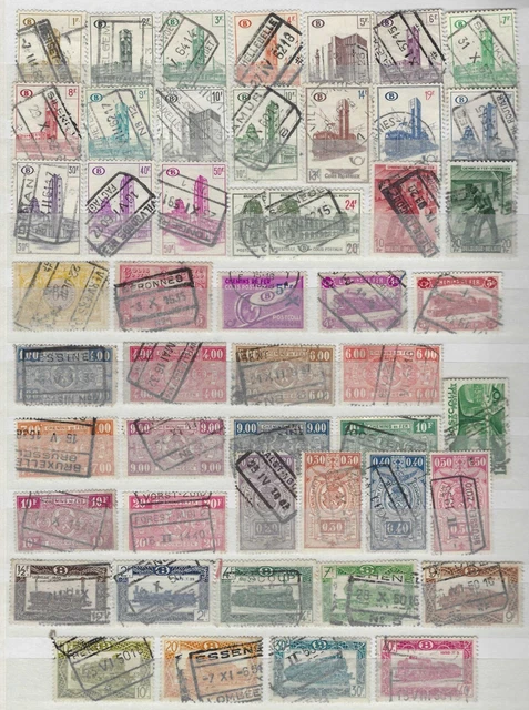 Belgique - Lot de 322 timbres oblitérés