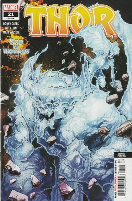 Thor # 21 Variant Cover 2nd Print NM Marvel [B9]