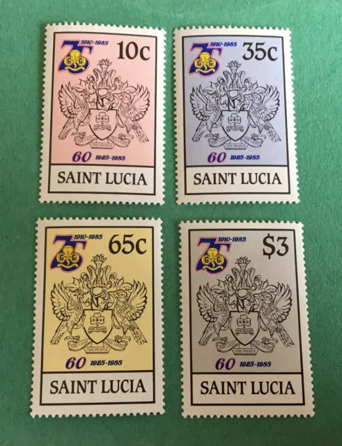 Saint Lucia 1985 Scouts - 4 unused stamps - Michel No. 728-731
