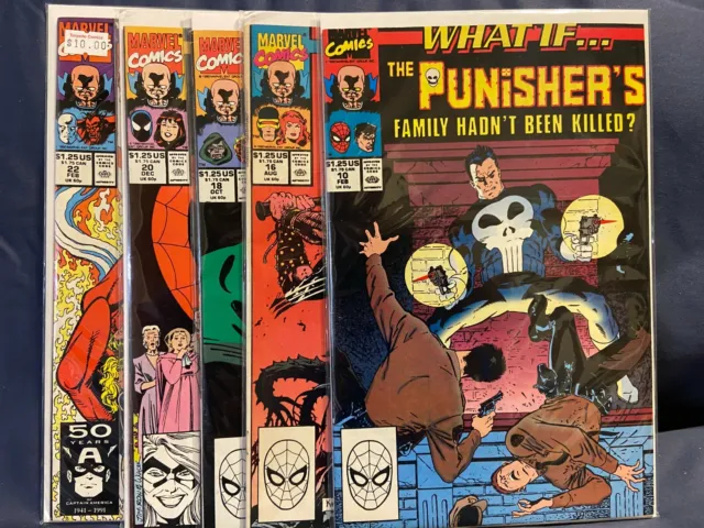 What If...#10, 16, 18, 20, 22 (5 Comic Lot) Vol 2, Punisher, Wolverine, Mephisto
