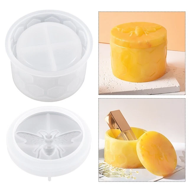Storage Box Resin Mold,Honeybee Jewelry Box Silicone Mold for DIY Home Decor