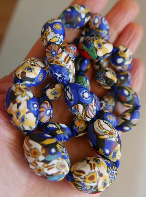 Lot De 6 Perles Vintage Murano En Verre - Italie - Neuf (non Montées)