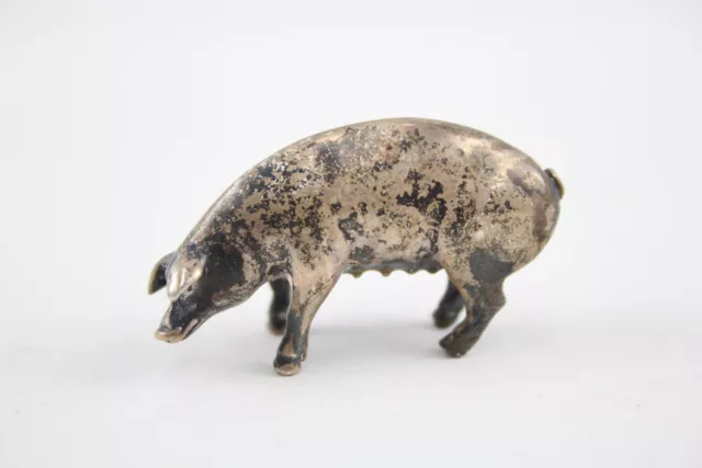 Silver Pig Ornament Vintage .925 Sterling Small Novelty Animal (18g)