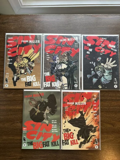 Sin City The Big Fat Kill Dark Horse full set 1 2 3 4 5 1994 Frank Miller