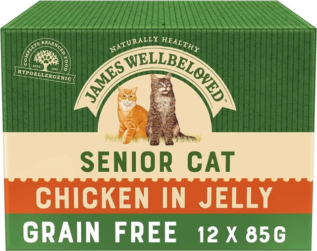James Wellbeloved Wet Cat Food - (12 x 85g) Chicken In Jelly Grain Free Cat Food