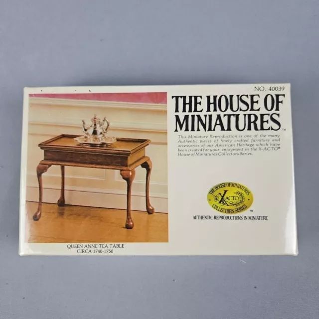House Of Miniatures Kit Queen Anne Tea Table 1:12 Scale Furniture #40039 Sealed