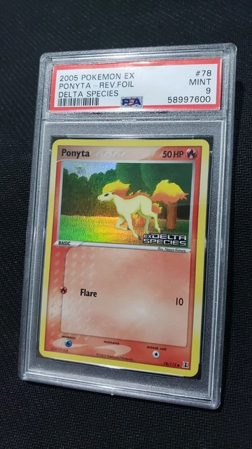 2005 Pokemon: PONYTA 78/113 - [Reverse Holo] - [EX Delta Species] - Mint - PSA 9
