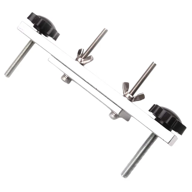 Stainless Steel Guitar Bridge Clamp Luthier Tool With Wrench Universal Repair.