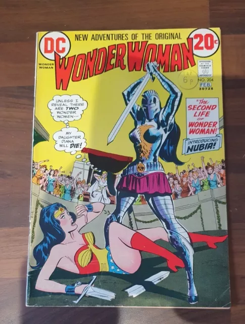 Wonder Woman 204 DC Comics 1973 Introducing Nubia
