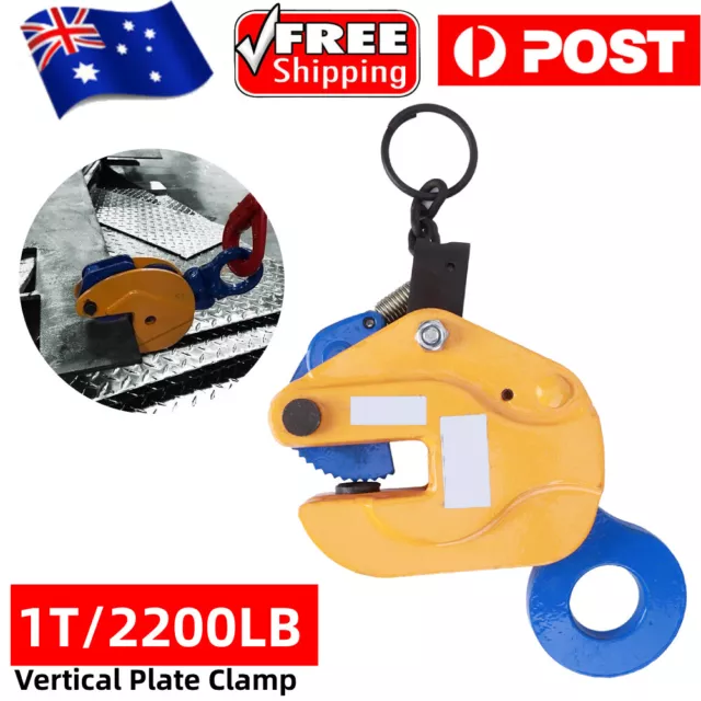 Vertical Plate Steel Lifting Clamp 1T Industrial Heavy Duty Equipment