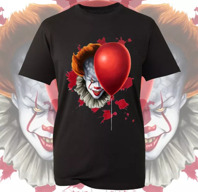 Pennywise T-shirt. Horror movie tshirt, It Clown graphic tee, Halloween Tshirt