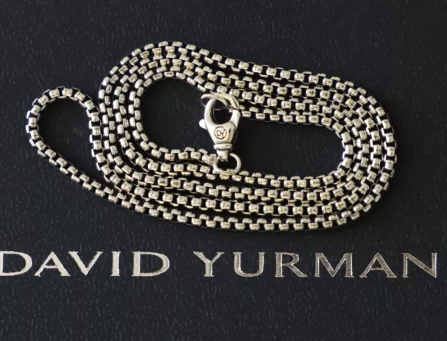 David Yurman Men's 2.7mm Sterling Silver 22" Box Chain Necklace 2