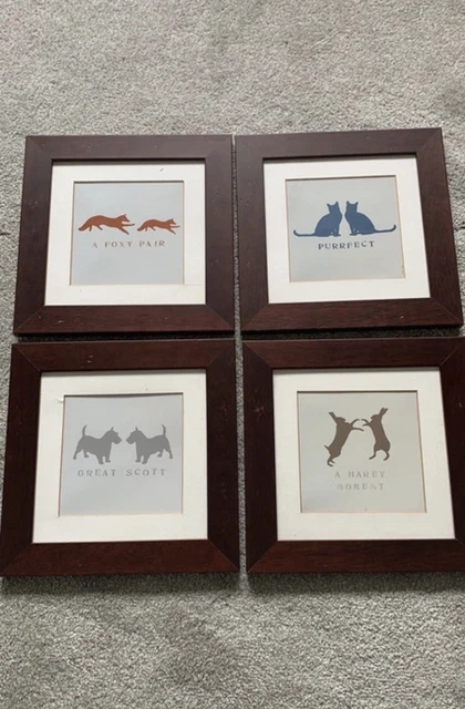 set of 4 framed prints