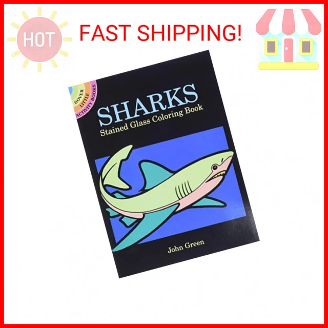 SHARKS STAINED GLASS Coloring Book (Dover Little Activity Books: Sea
