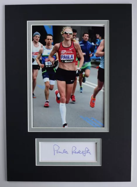 Paula Radcliffe Signed Autograph A4 photo display London Marathon Athletics COA