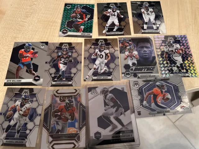 Denver Broncos NFL Trading Card Bundle (Rookie and inserts Included!)