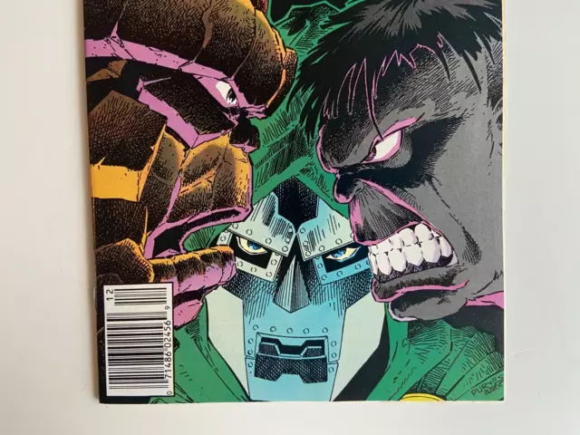 Incredible Hulk #350  Newsstand  NM  Iconic Hulk vs Thing/Dr. Doom 3 face cover 3