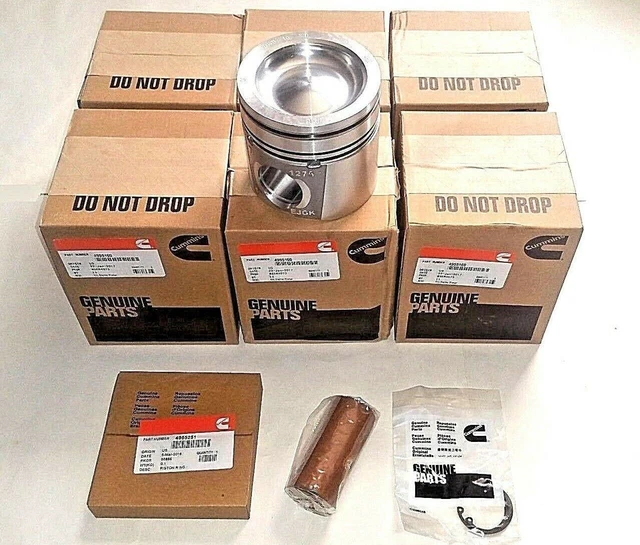 Cummins 6.7 QSB Industrial Performance STD Size Piston Set of 6 w/ Pins Rings