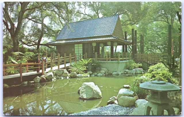 Postcard CA Descanso Gardens La Canada Japanese Tea Garden c.1960's L6