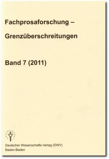 Fachprosaforschung - Grenzüberschreitungen Band 7 (2011) | Deutsch | Taschenbuch