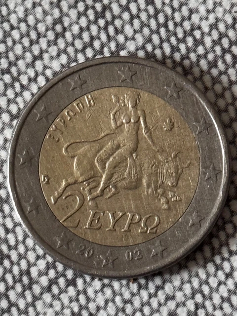 PIÈCE DE 2 euros rare. Grèce 2002 avec Le S dans L'étoile EUR 5,00 ...