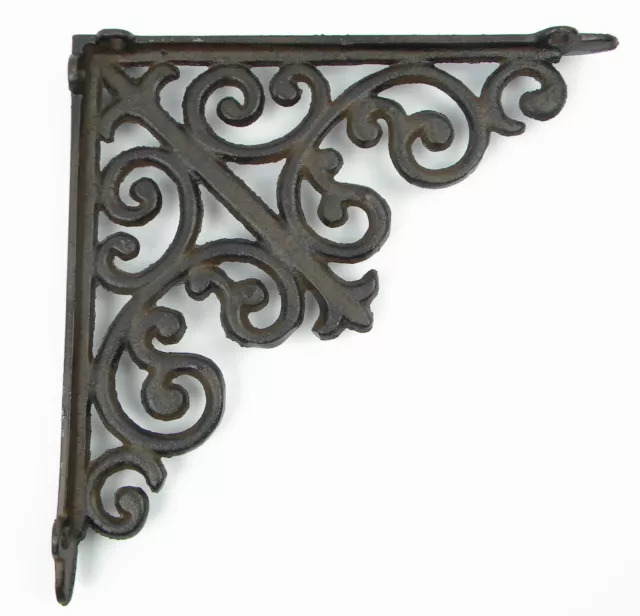 Wall Mount Iron Antique Rustic Shelf Cistern Brackets Shelf Angle French Lily