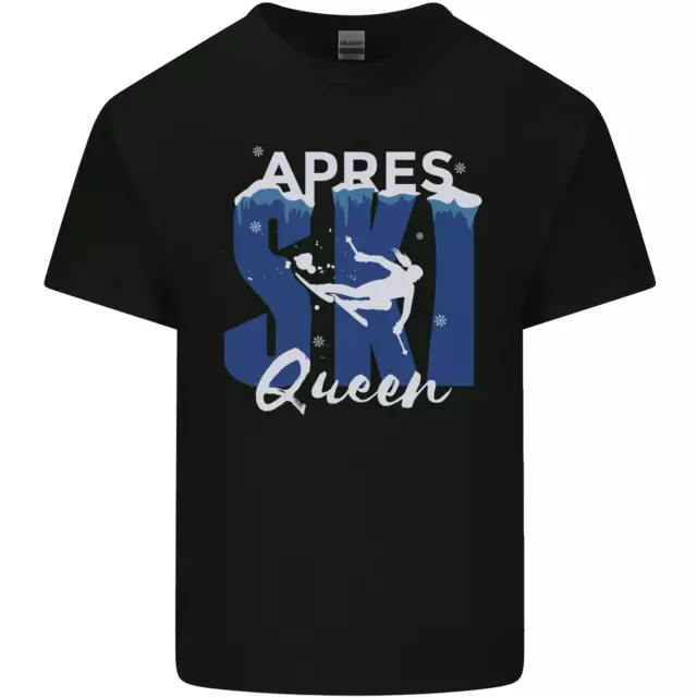 Apres Ski Queen Skiing Winter Sports Mens Cotton T-Shirt Tee Top