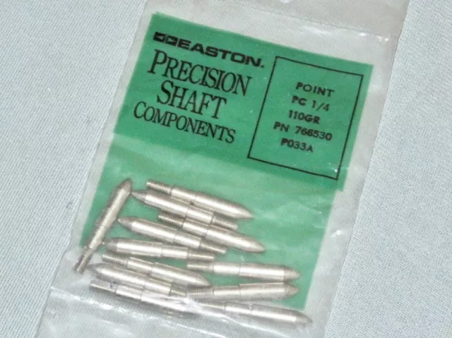 EASTON PC 1/4 ~ 110gr Target Arrow Points~Precision Shaft Components~PN 766530