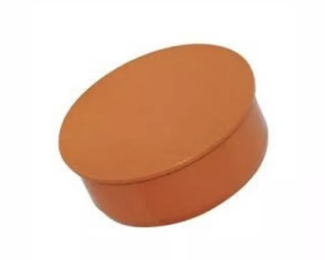 110mm underground terracotta socket plug / end cap / blank 4'' pipe