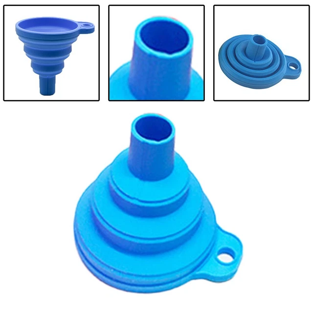 Funnel 7.5cmX8cm Accessories Auto Blue Collapsible Diesel Fluid Change