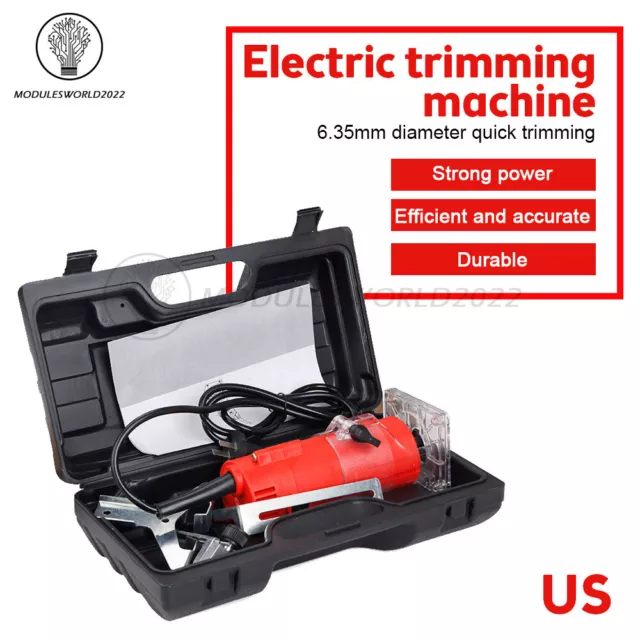 Electric Wood Trimming Machine Handheld Carving Trimmer Router Milling Engraving