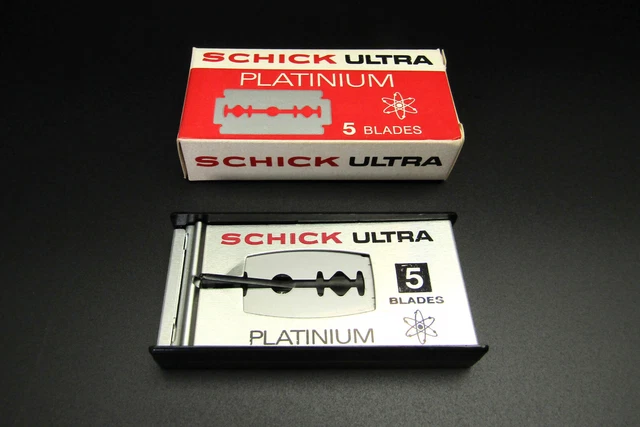 DISPENSADOR DE 5 HOJAS SCHICK DE COLECCIÓN ULTRA PLATINO Hecho en Holanda SIN USAR ESTADO. #4